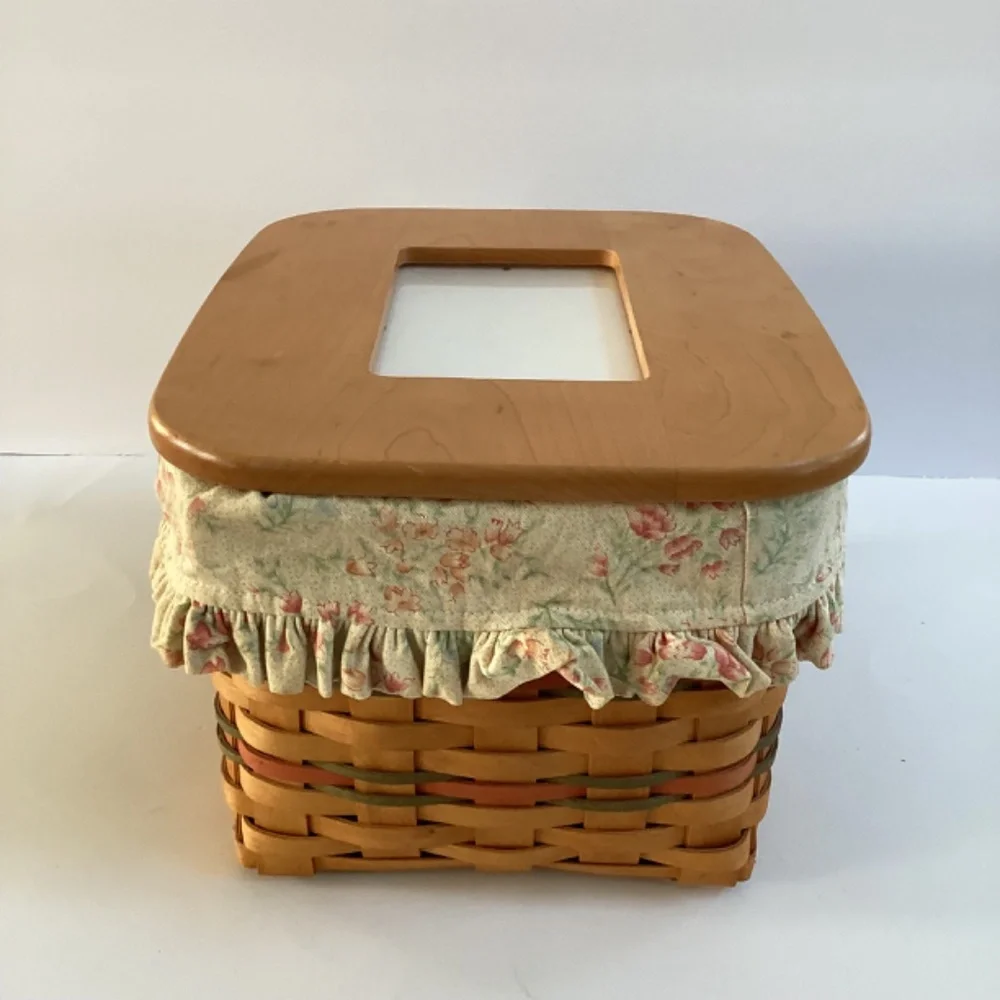 Longaberger 2002 Mother's Day Moms Memories Photo Basket Tie-on Lid Liner